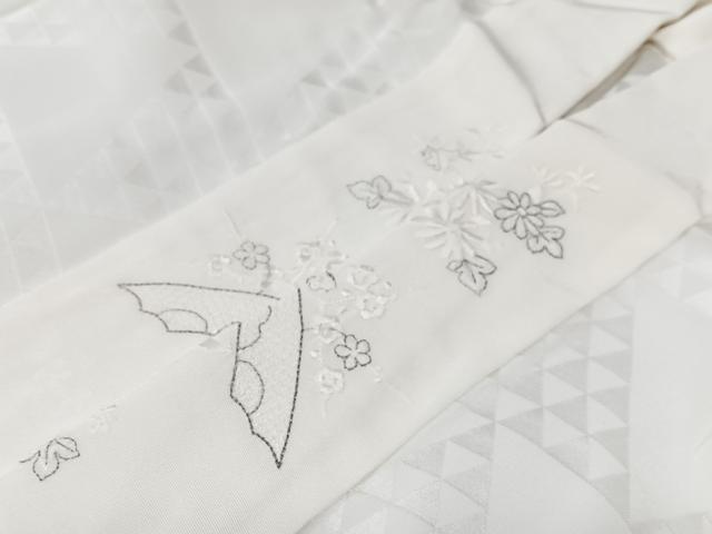 平和屋着物■長襦袢 無双仕立て 鱗地紋 半衿刺繍 洗える着物 CABN2095xe