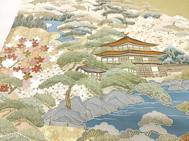 平和屋着物■豪華色留袖 金閣寺 暈し染め 金彩 正絹 逸品 CABN2145xe