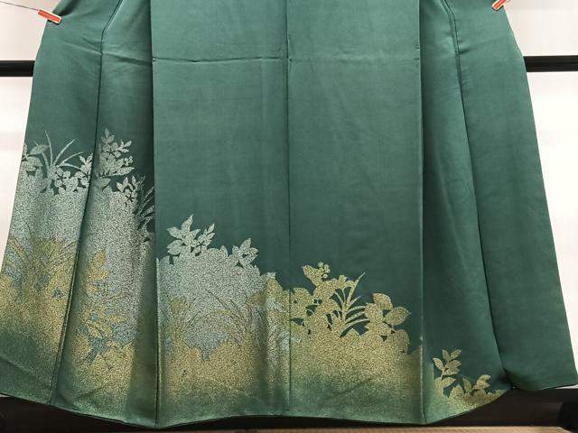 平和屋着物■豪華色留袖 草花シルエット 金銀糸 正絹 逸品 CABN2149xe