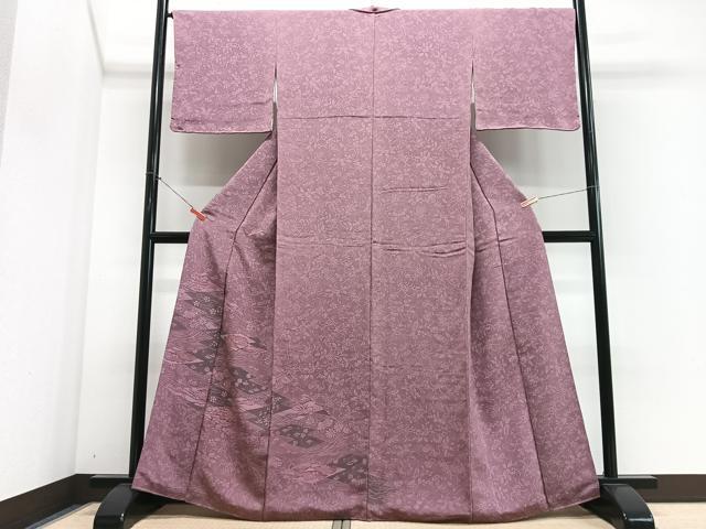平和屋着物■色留訪問着 松皮菱花文 鬼しぼ縮緬 正絹 逸品 CABN2155xe