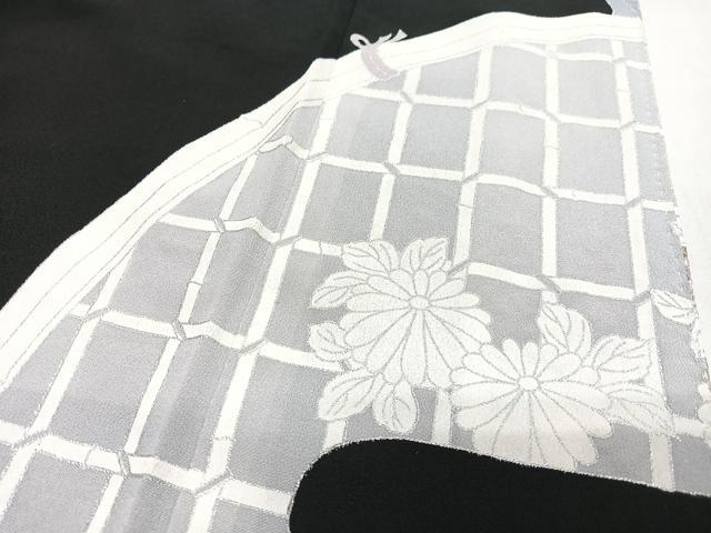平和屋着物■豪華黒留袖 刺繍 草花文 金銀糸 正絹 逸品 CABN2159xe