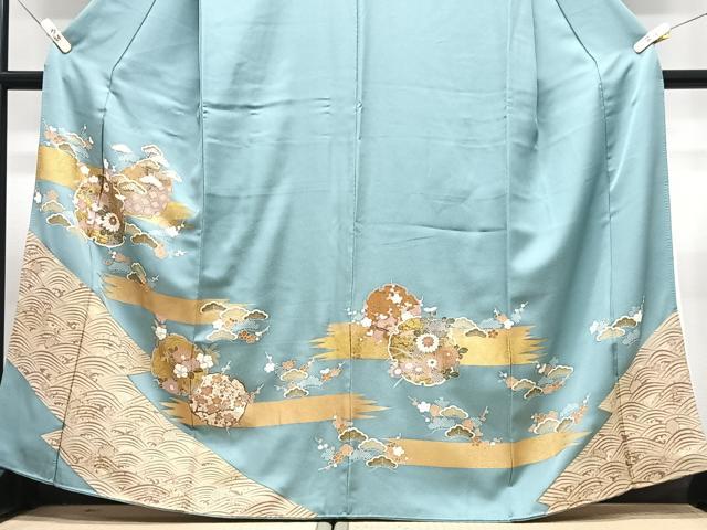 平和屋着物■豪華色留袖 雪輪草花文 金彩 正絹 逸品 CABN2190xe