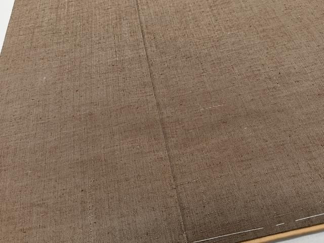 平和屋着物■上質な紬 色無地 路考茶色 正絹 逸品 未使用 CABN2203xe