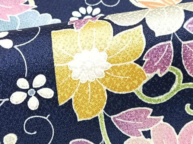 平和屋着物■上質な小紋 花唐草文 正絹 逸品 CABN2209xe