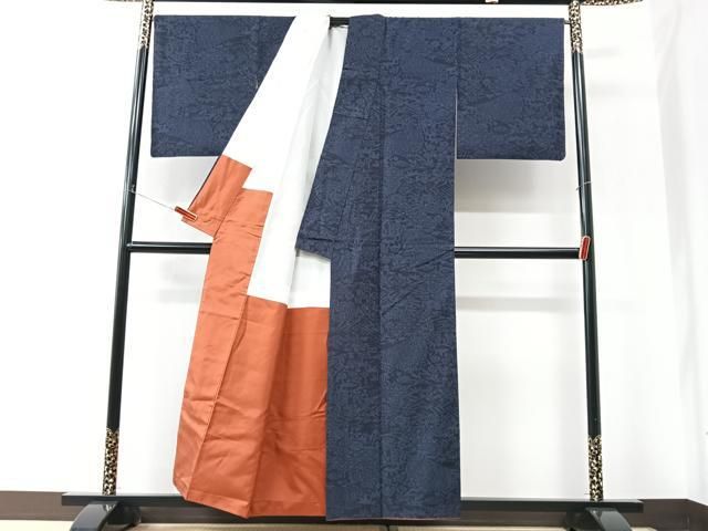 平和屋着物■上質な紬 吉祥花文 正絹 逸品 CABN2220xe