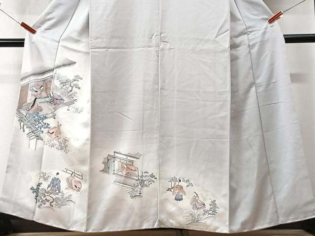 平和屋着物■訪問着 人物風景文 十二単 正絹 逸品 CABN2225xe