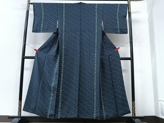 平和屋着物■上質な小紋 作家物 幾何学文様 正絹 逸品 CABN2248xe