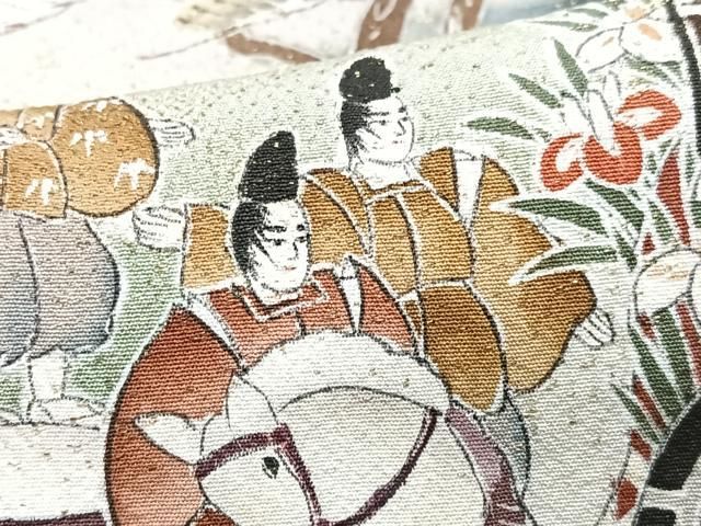 平和屋着物■豪華手描き 人物風景文 暈し染め 金彩 正絹 逸品 CABN2277xe