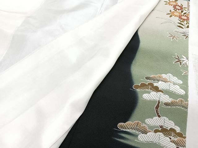 平和屋着物■豪華手描き 人物風景文 暈し染め 金彩 正絹 逸品 CABN2277xe