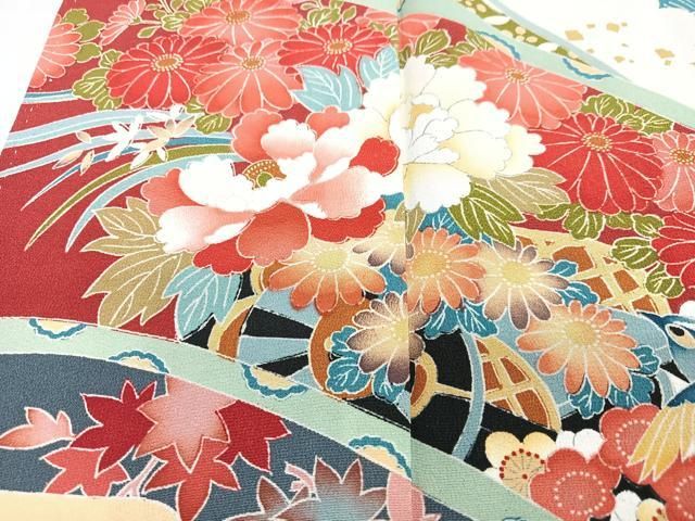 平和屋着物■豪華黒留袖 絵巻花鳥文 松竹梅 正絹 逸品 CABN2286xe