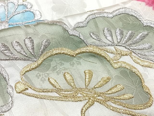平和屋着物■豪華振袖 総刺繍 絞り 枝花文 金銀糸 正絹 逸品 CABN2288xe