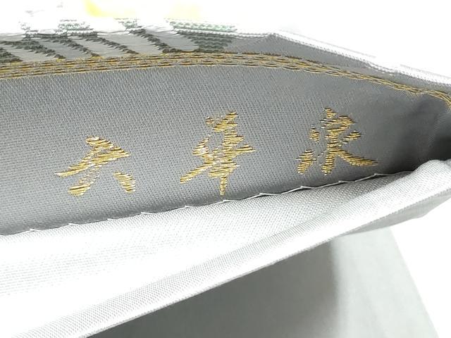 平和屋着物●袋帯 唐織 螺鈿 優美六晴 六華泉 瀞銀錦 正絹 逸品 未使用 CABN2423hy