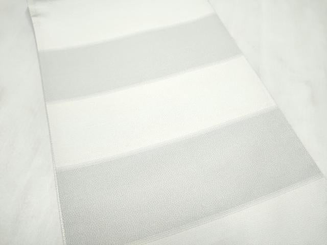 平和屋着物●六通柄袋帯 藍 横段花文 正絹 逸品 CABN2444hy