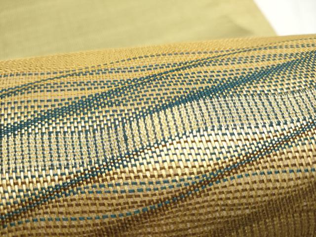 平和屋着物●太鼓柄袋帯 よろけ縞 金糸 正絹 逸品 CABN2457hy