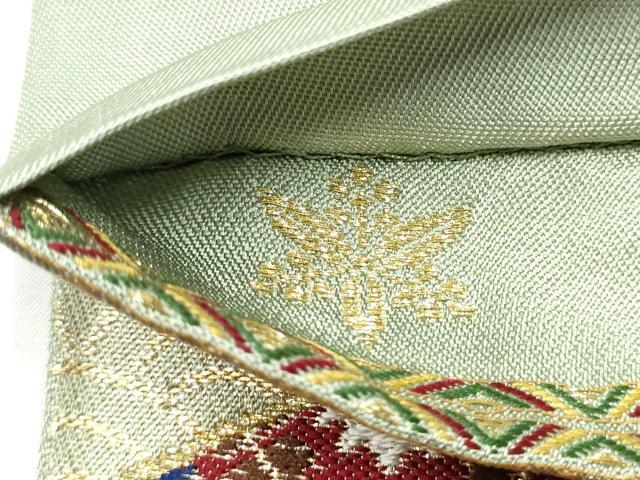 平和屋着物●帯の宝石 瀬織津園 全通柄袋帯 鍋島古陶錦 金糸 正絹 逸品 CABN2458hy