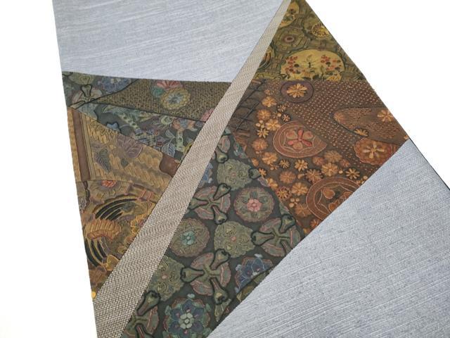 平和屋着物●中国三大刺繍 相良刺繍 総刺繍 太鼓柄袋帯 切嵌 花丸文 鈴乃屋扱い 正絹 逸品 CABN2484hy