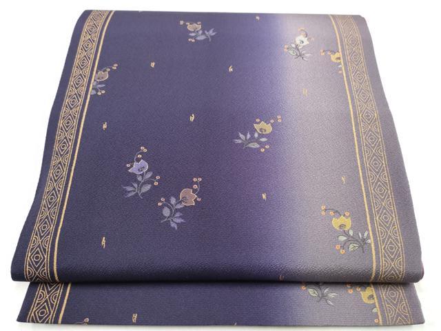 平和屋着物●全通柄袋帯 枝花文 金彩 正絹 逸品 CABN2485hy
