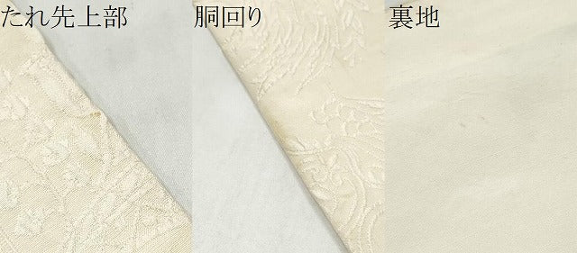 平和屋着物●太鼓柄袋帯 作家物 ふくれ織 椿 正絹 逸品 CABN2490hy