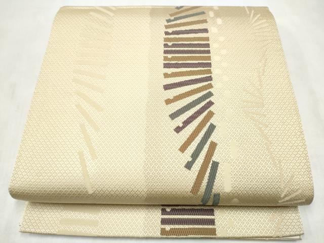 平和屋着物●全通柄袋帯 横笛 正絹 逸品 CABN2511hy