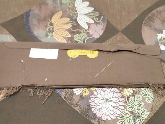 平和屋着物●西陣 六通柄袋帯 唐織 草花丸文 証紙付き 正絹 逸品 CABN2513hy
