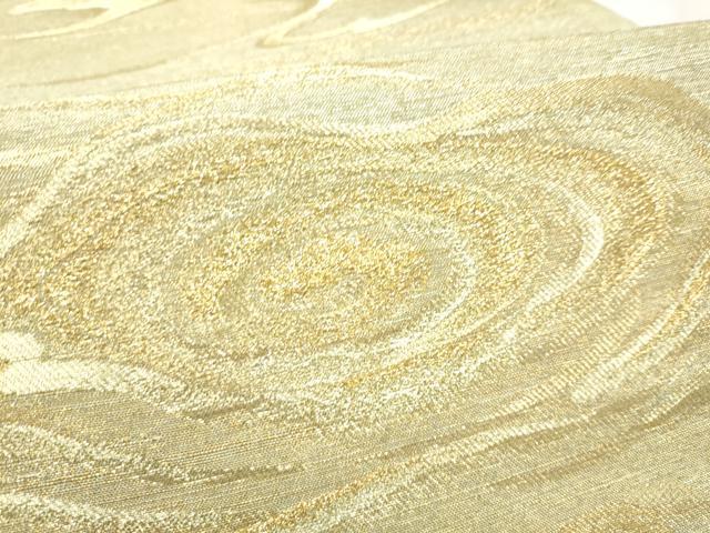 平和屋着物●六通柄袋帯 流水文 金糸 正絹 逸品 CABN2525hy