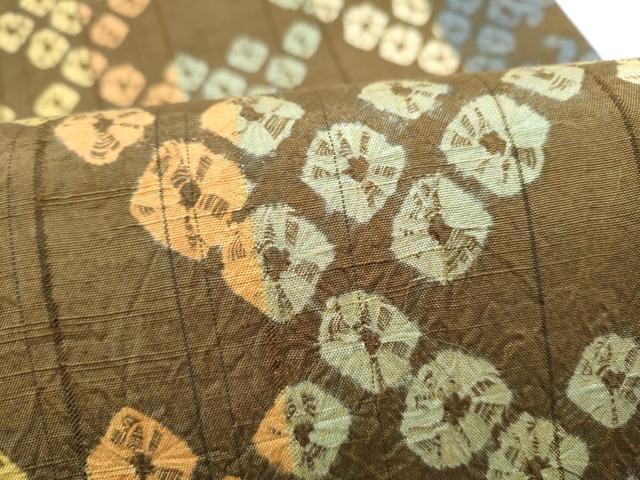 平和屋着物●両面 全通柄袋帯 蜘蛛絞り 菱繋ぎ 正絹 逸品 CABN2665hy