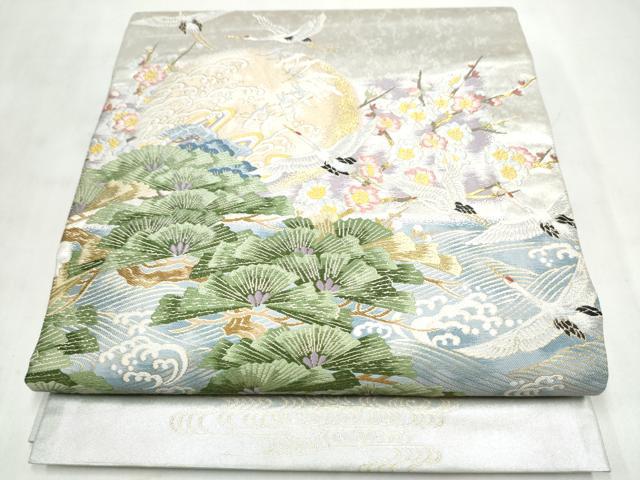 平和屋着物●本加賀友禅作家 吉村伊佐子 六通柄袋帯 十六夜月の阿波 金糸 正絹 逸品 未使用 CABN2681hy