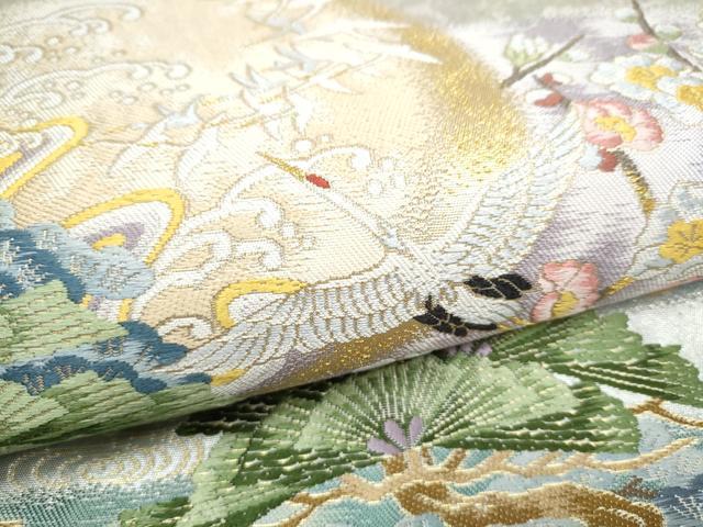 平和屋着物●本加賀友禅作家 吉村伊佐子 六通柄袋帯 十六夜月の阿波 金糸 正絹 逸品 未使用 CABN2681hy