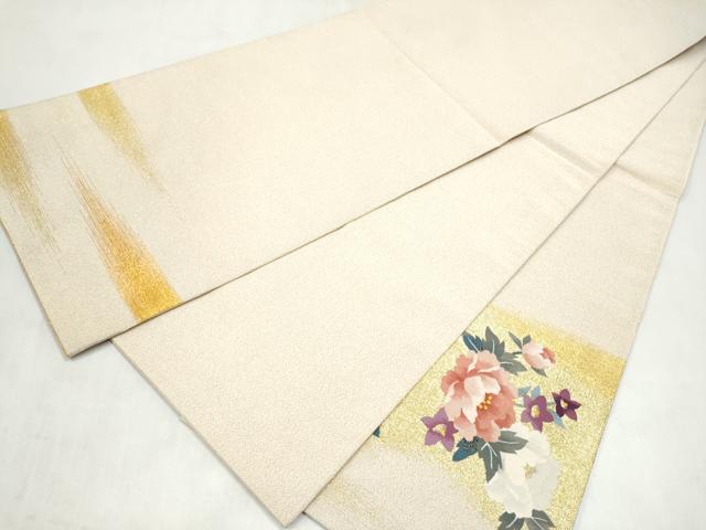 平和屋着物●爪搔き本綴れ 太鼓柄袋帯 鳳凰花文 金銀糸 正絹 逸品 CABN2688hy