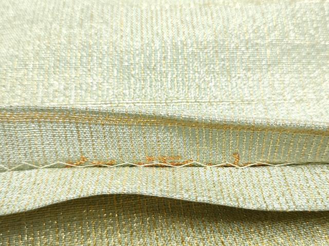 平和屋着物●桝屋高尾 (ねん金綴錦) 全通柄袋帯 段霞文 金糸 正絹 逸品 CABN2692hy