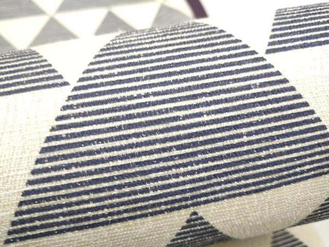 平和屋着物●紫根染 紬 全通柄袋帯 鱗文様 正絹 逸品 CABN2694hy