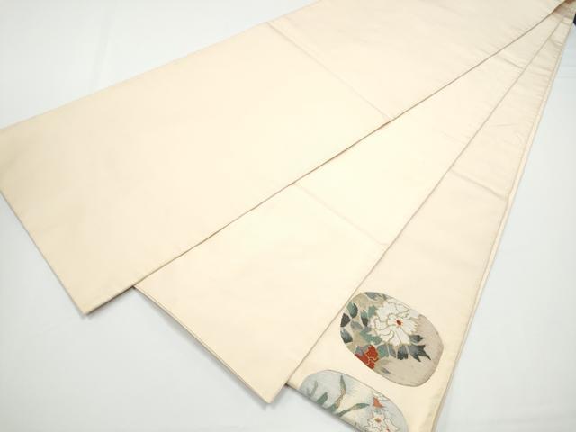 平和屋着物●太鼓柄袋帯 すくい織 草花丸文 金糸 正絹 逸品 CABN2746hy