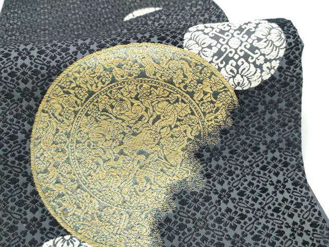平和屋着物●山口美術織物 皇室 伊勢神宮御用 西陣織 六通柄袋帯 唐織 絵皿動物花文 金糸 正絹 逸品 CABN2747hy