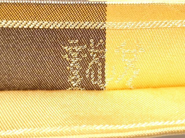 平和屋着物●織物一筋名門 織悦 全通柄 本袋帯 菱繋ぎ 金糸 正絹 逸品 CABN2767hy