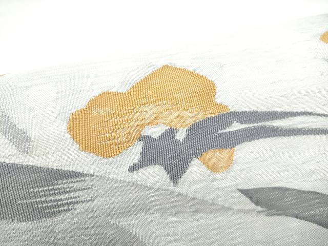平和屋着物●太鼓柄袋帯 すくい織 枝梅文 正絹 逸品 CABN2777hy