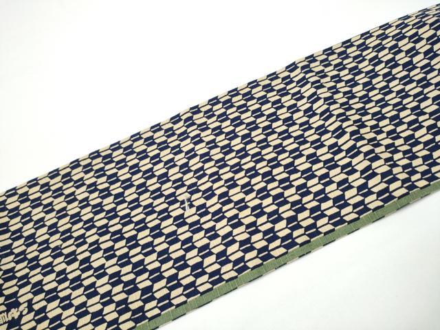 平和屋着物●創作 全通柄 九寸名古屋帯 矢羽根文 綿 逸品 CABN2791hy