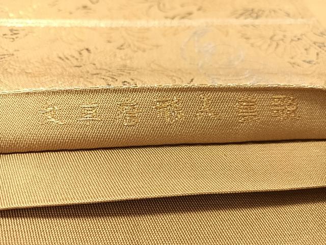平和屋着物●龍村美術織物 龍村製 全通柄 本袋帯 歌集人形唐草文 金糸 正絹 逸品 CABN2802vp