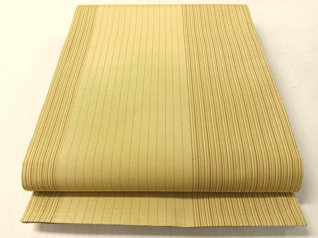 平和屋着物●両面 全通柄袋帯 紬地 花織 市松吉祥文 正絹 逸品 未使用 CABN2839vp