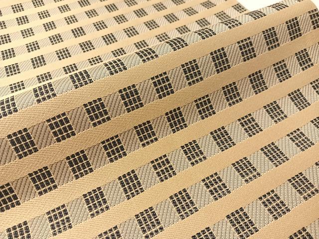 平和屋着物●両面 六通柄袋帯 格子柄 正絹 逸品 CABN2847vp