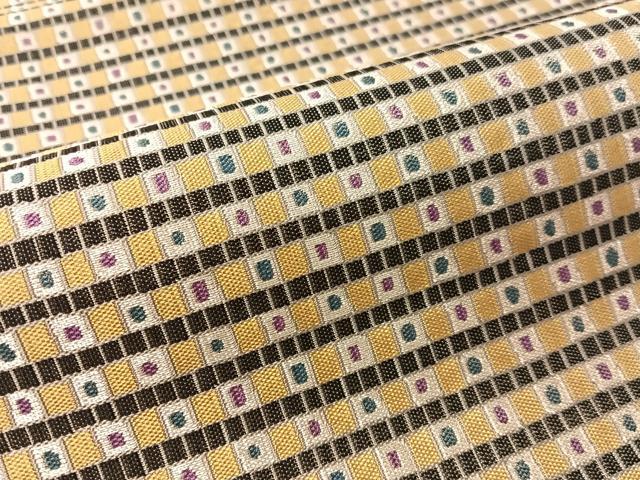 平和屋着物●六通柄袋帯 紹巴 格子柄 銀糸 正絹 逸品 未使用 CABN2851vp