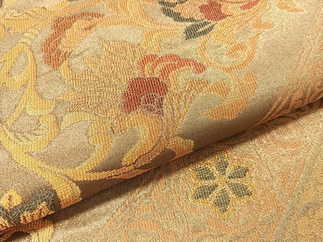 平和屋着物●紋屋井関 御寮織 六通柄袋帯 更紗唐草文 金糸 正絹 逸品 CABN2890vp
