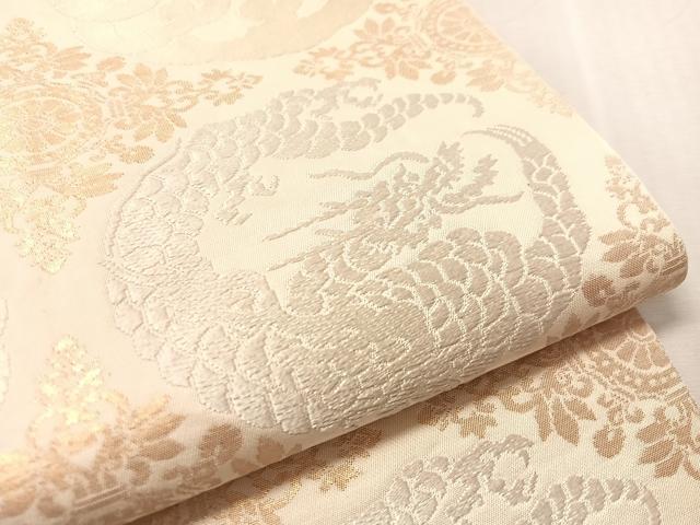 平和屋着物●六通柄 京袋帯 唐織 丸波龍華文 金糸 正絹 逸品 CABN2924vp