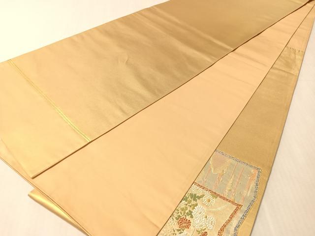 平和屋着物●西陣 紫紘謹製 太鼓柄袋帯 唐織 屏風花文 金銀糸 正絹 逸品 CABN3007vp