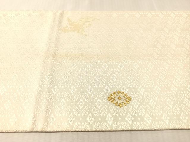 平和屋着物●六通柄袋帯 唐織 桐竹鳳凰文 金糸 正絹 逸品 CABN3013vp
