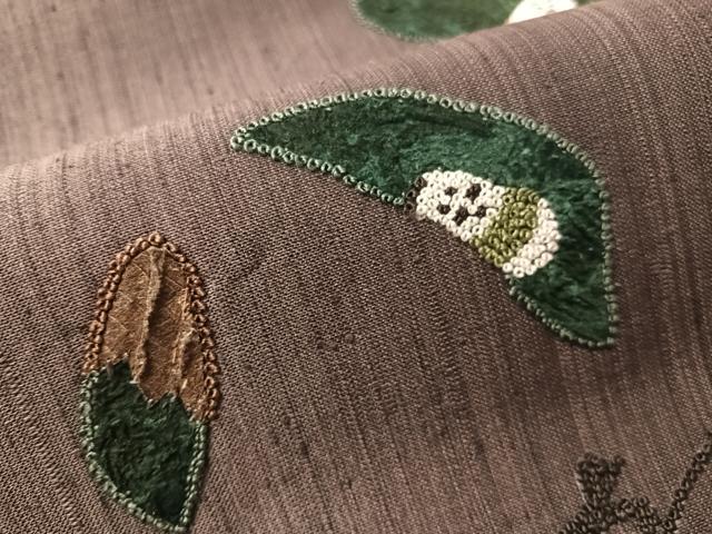 平和屋着物●中国三大刺繍 相良刺繍 太鼓柄袋帯 紬地 紙布 七転八起 正絹 逸品 CABN3017vp