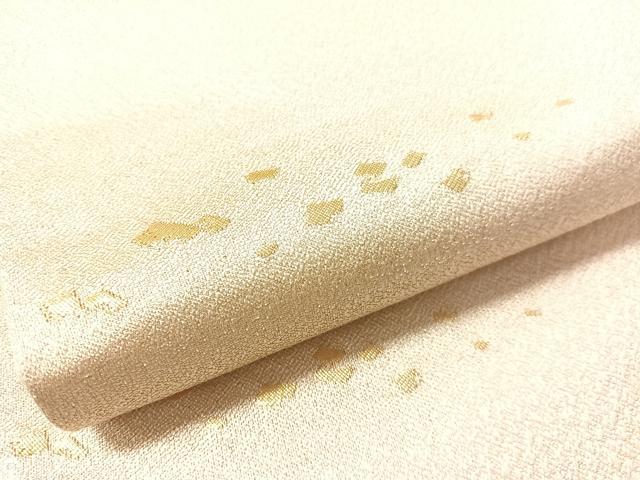 平和屋着物●染色作家 石田凱宣 両面 六通柄袋帯 唐織 霞舞桜 銀糸 正絹 逸品 CABN3023vp