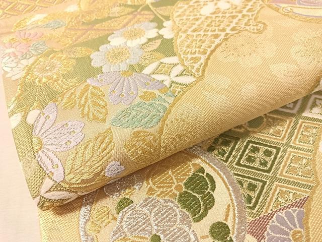 平和屋着物●西陣 京洛苑たはら 六通柄袋帯 唐織 春秋五彩 金銀糸 正絹 逸品 CABN3026vp