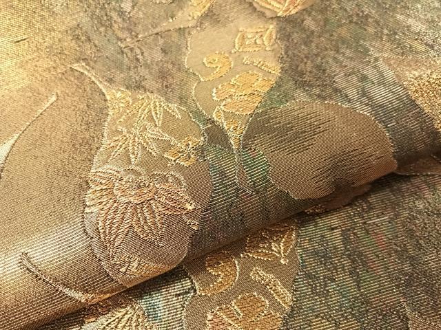 平和屋着物●染色作家 草野一騎 六通柄袋帯 宝尽くし舞葉文 金糸 引箔 正絹 逸品 CABN3050vp