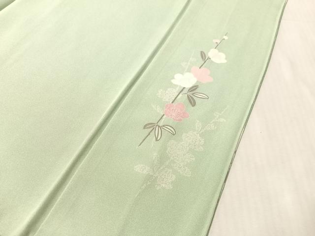 平和屋着物●訪問着 友禅 作家物 鴛鴦花文 暈し染め 正絹 逸品 CABN3064vp