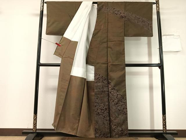 平和屋着物●本場大島紬 訪問着 9マルキ 辻が花 正絹 逸品 未使用 CABN3067vp